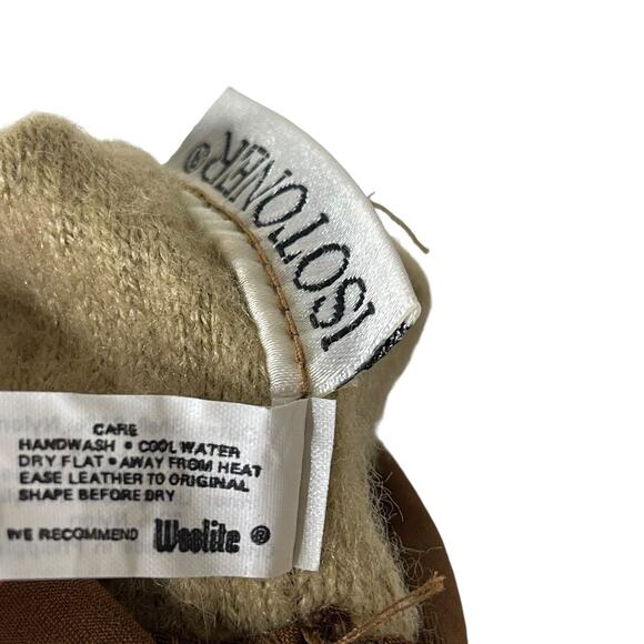 Vintage 80s Isotoner Brown Nylon Leather Driving Gloves S/M Lightweight Soft - Picture 10 of 16